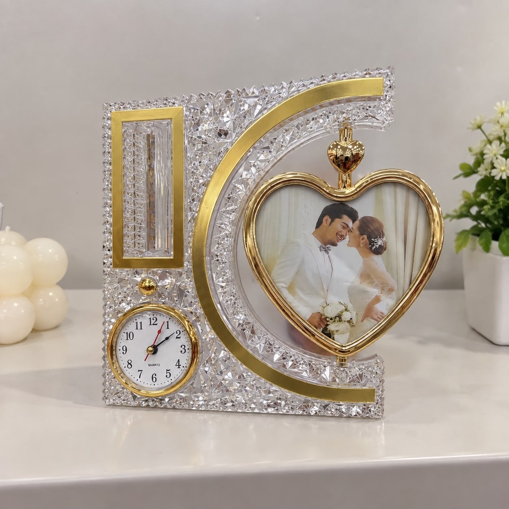 [PY-C-3832] VELADOR/RELOJ/ PORTARETRATO LED X1U.