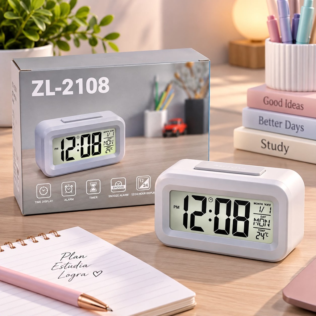 [PY-ZL-2108] MINI RELOJ ALARMA X1U.