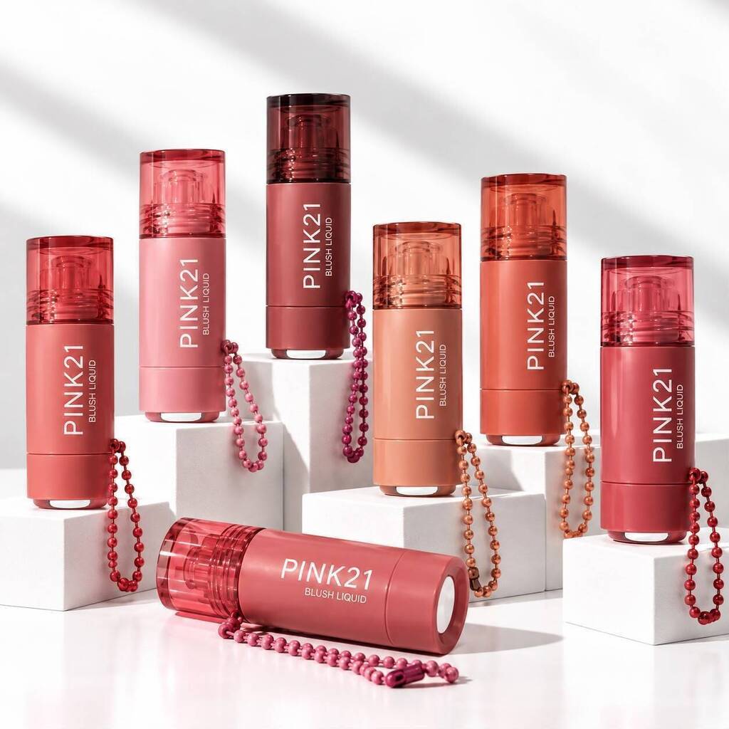 [PL-488020] Rubor liquido con llavero PINK 21