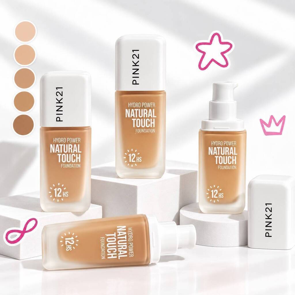 Base de maquillaje NATURAL TOUCH PINK 21