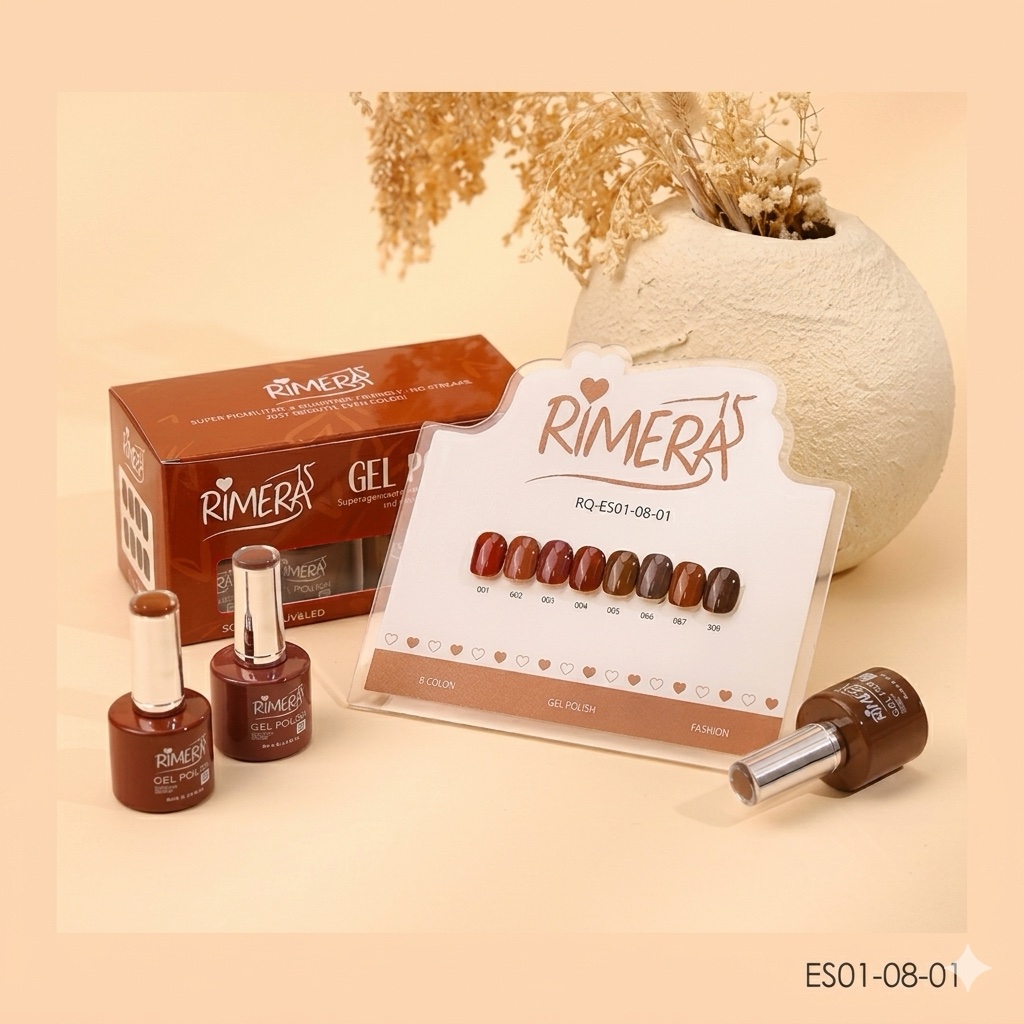[PS-ES01-08-01] Colección tonos Marrones 8ml Rimera Quince___Caja X8