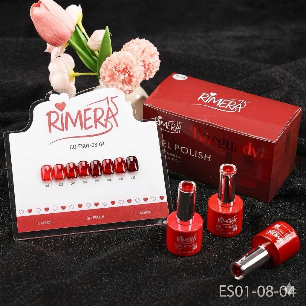 [PS-ES01-08-04] CColección Burgundy Jelly Rojos 8ml Rimera Quince___Caja X8