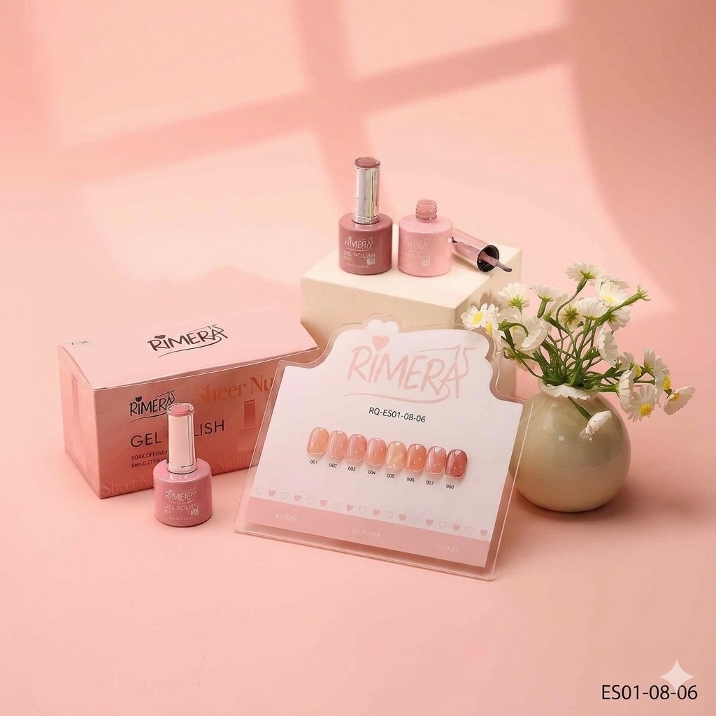[PS-ES01-08-06] Colección Rosas Traslúcidas 8ml Rimera Quince___Caja X8
