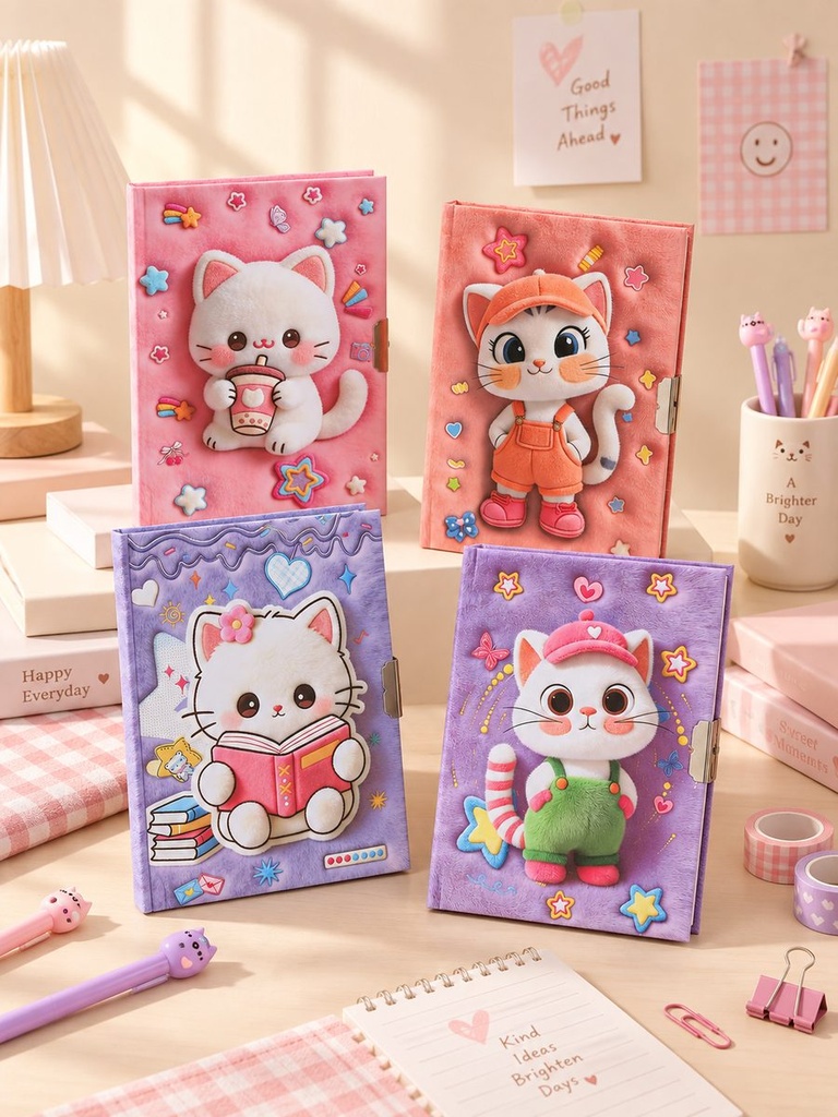 SET DE DIARIO INTIMO GATO