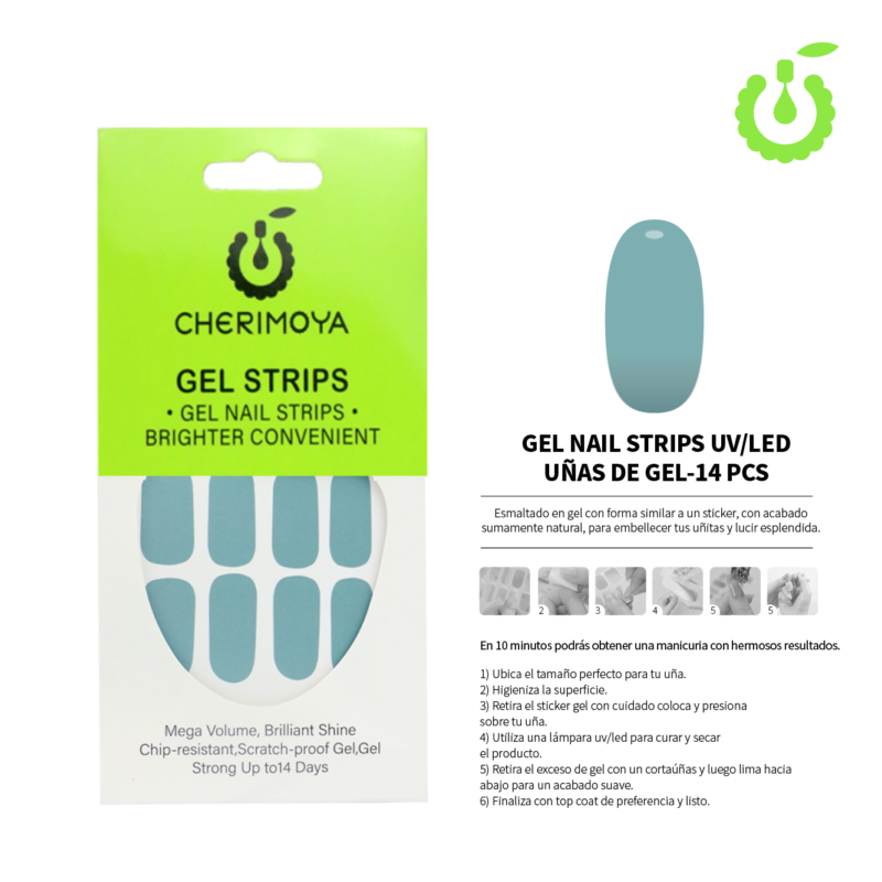 Sticker semipermanente gel strips CHERIMOYA___PACK X12