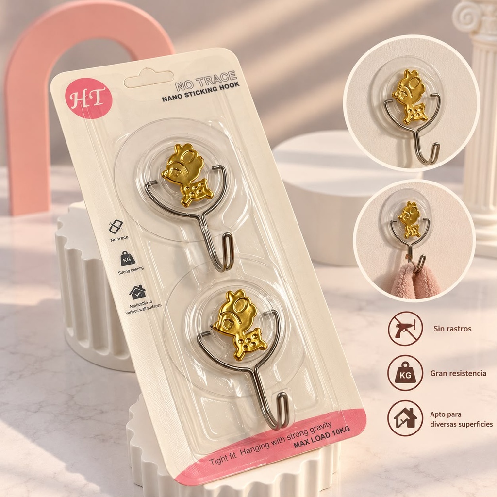 GANCHOS ADHESIVOS X2 PCS.