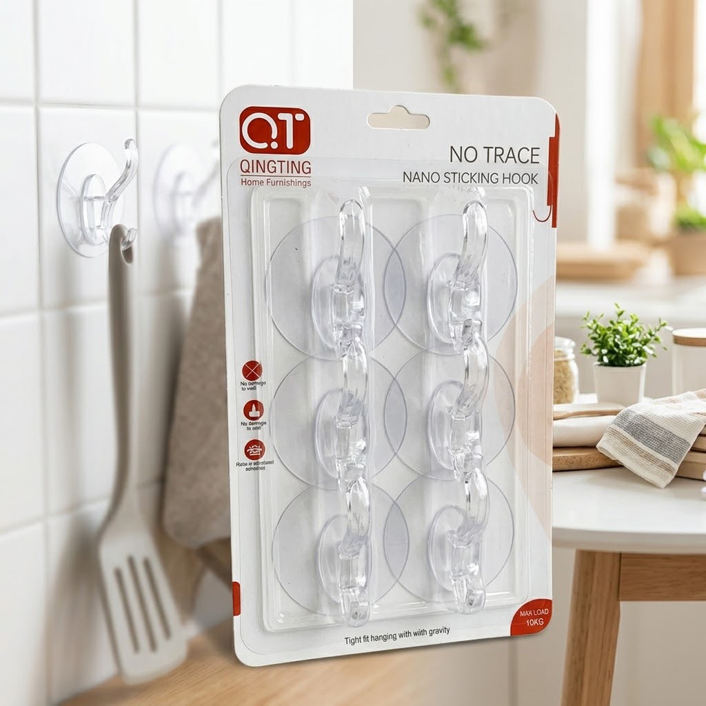 GANCHOS ADHESIVOS X6PCS.