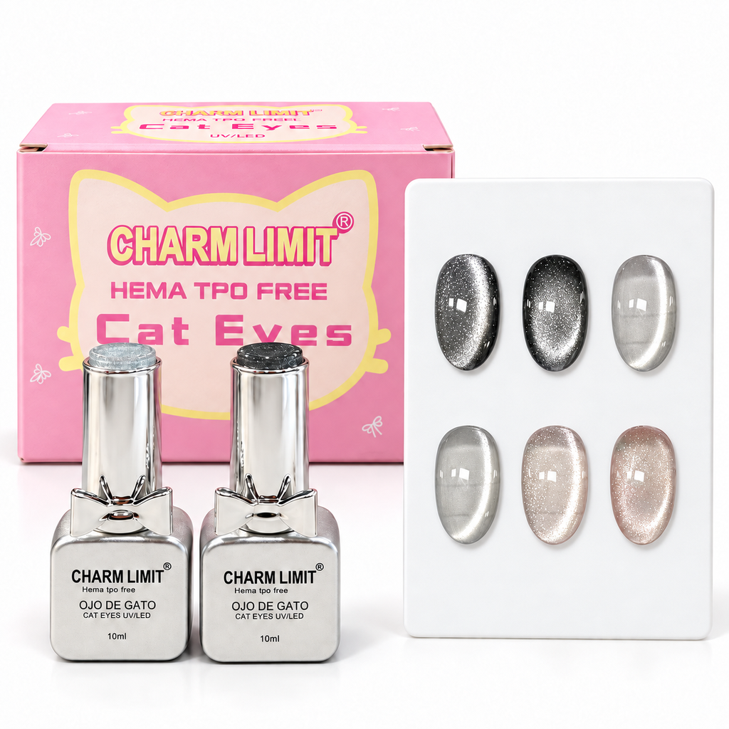 Coleccion Charm Limit Ojo de Gato Plateados___Caja X12