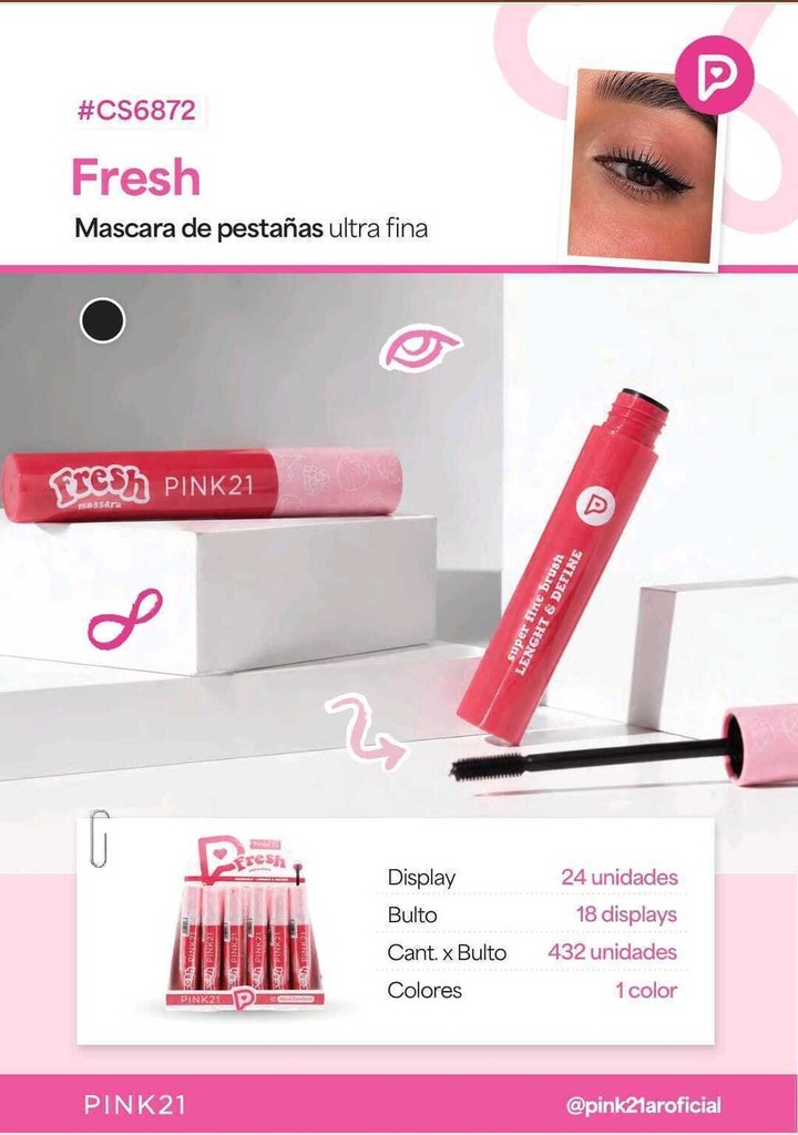 MASCARA DE PESTAÑAS PINK21