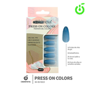 Set X24 pcs press on uñas autoadhesivas almendra CHERIMOYA___PACK X12