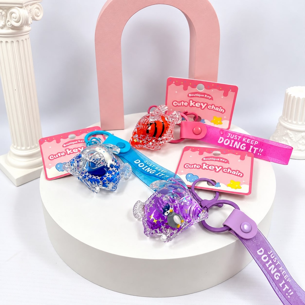 [PY-C-4120] LLAVEROS PECES CON AGUA