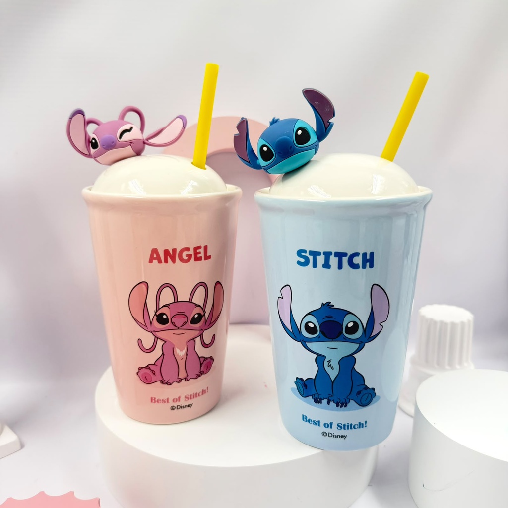 VASO CERAMICA STITCH CON SORBETE