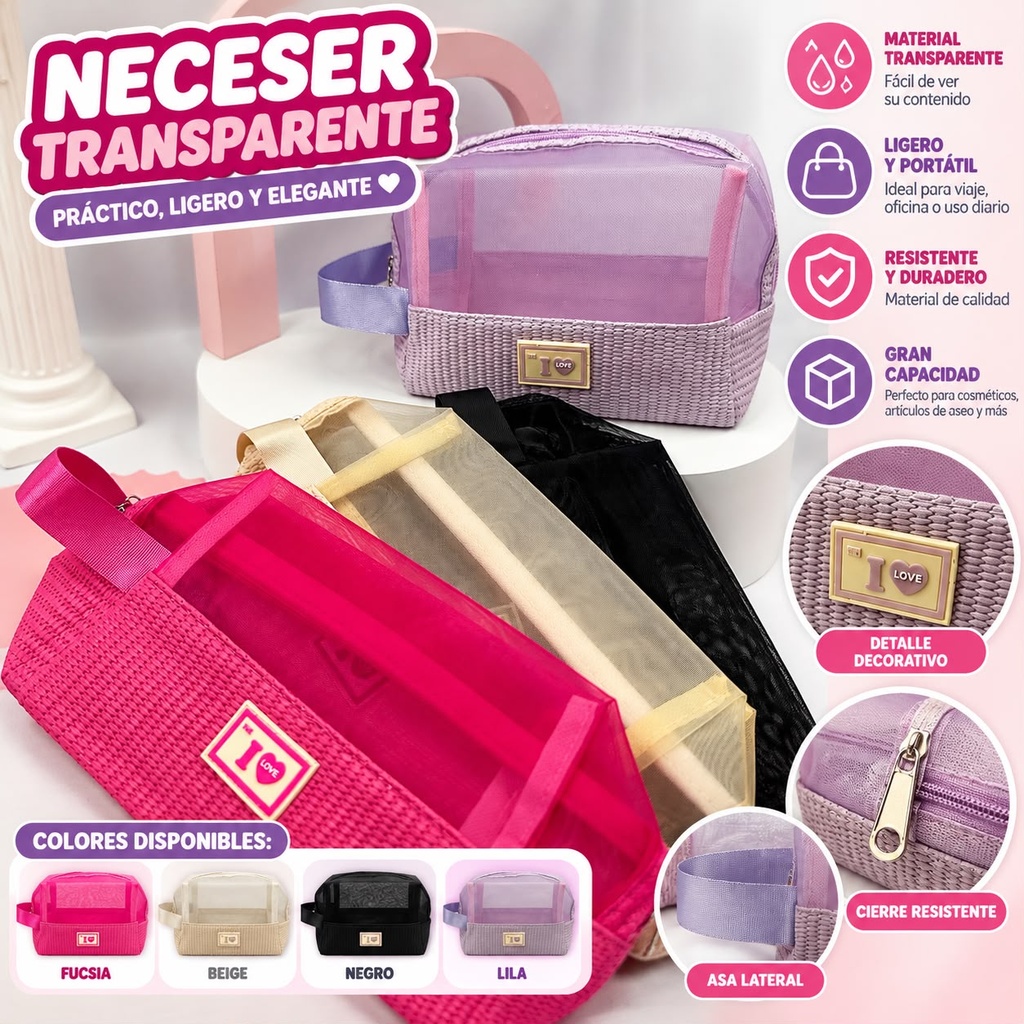 [PY-C-3425] NECESER TRANSPARENTE I LOVE