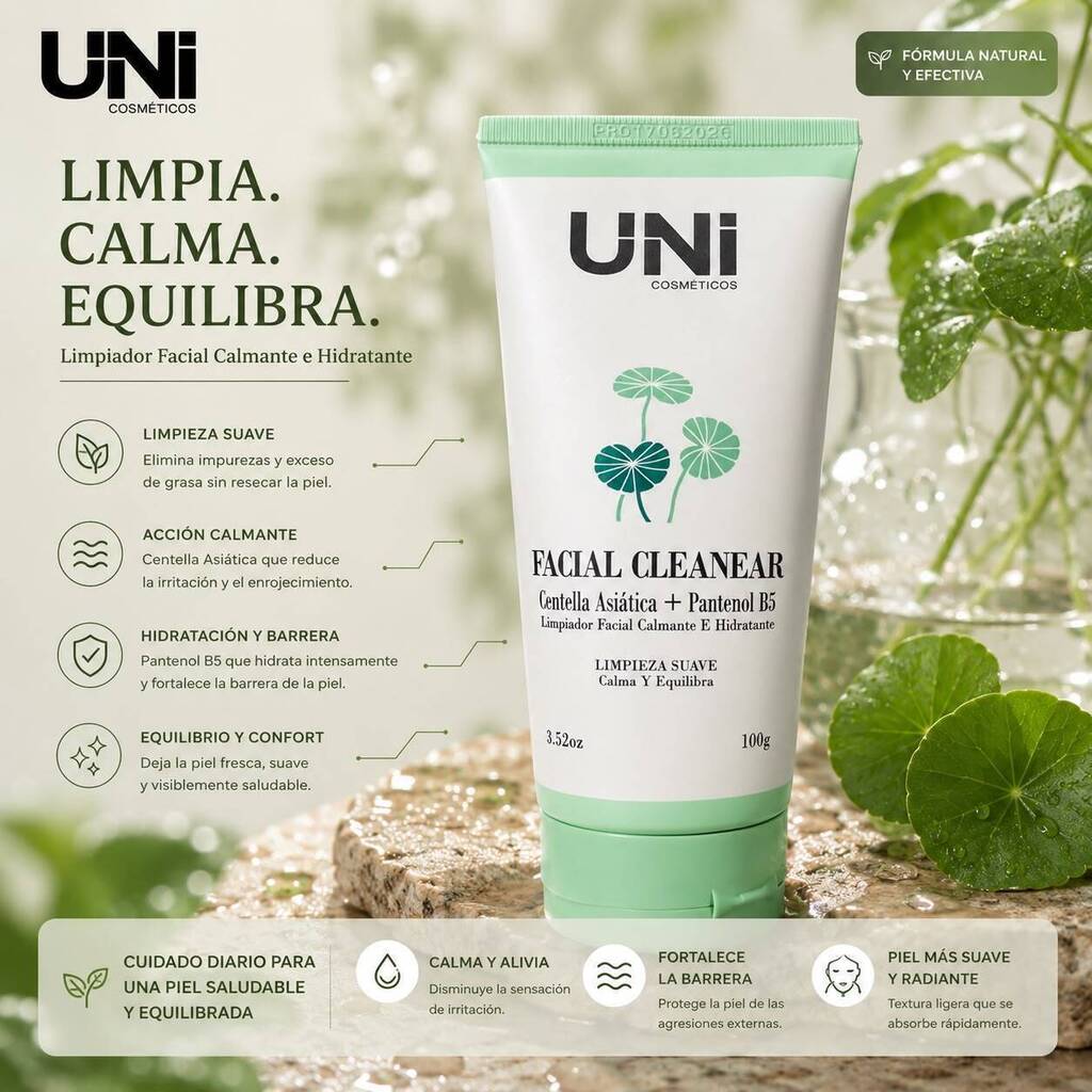 [PL-UNI40774/740774] Limpiador facial CENTELLA ASIATICA + PANTENOL B5 UNI
