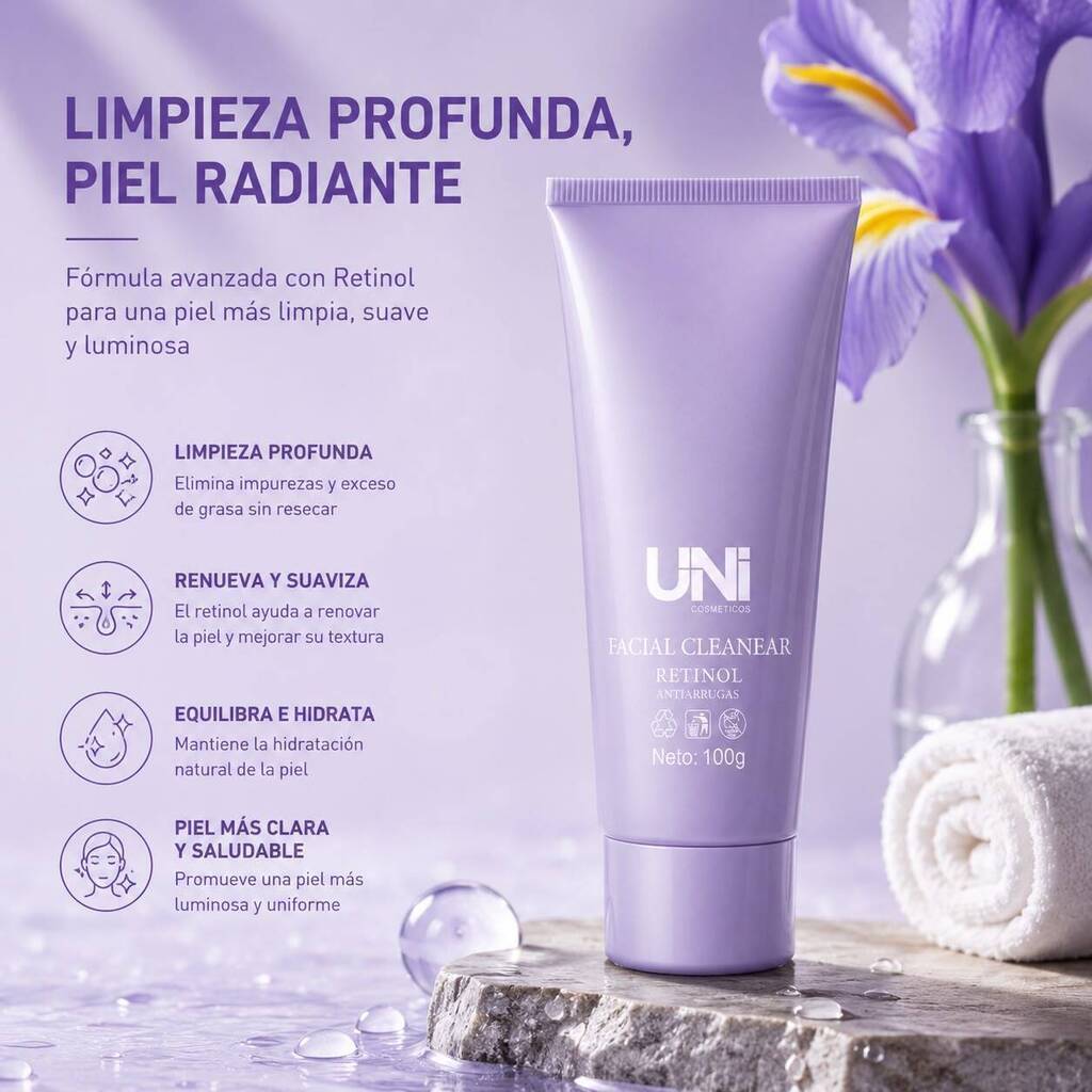 [PL-UNI07395/707395] Limpiador facial 100g RETINOL UNI