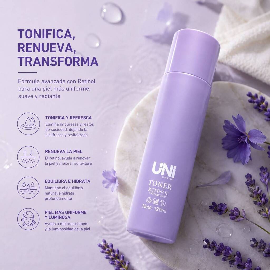 [PL-UNI06626/706626] Toner facial 120ml RETINOL UNI