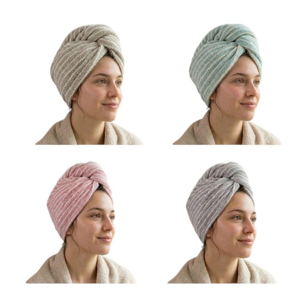 TURBANTE RAYADO SECADO RÁPIDO