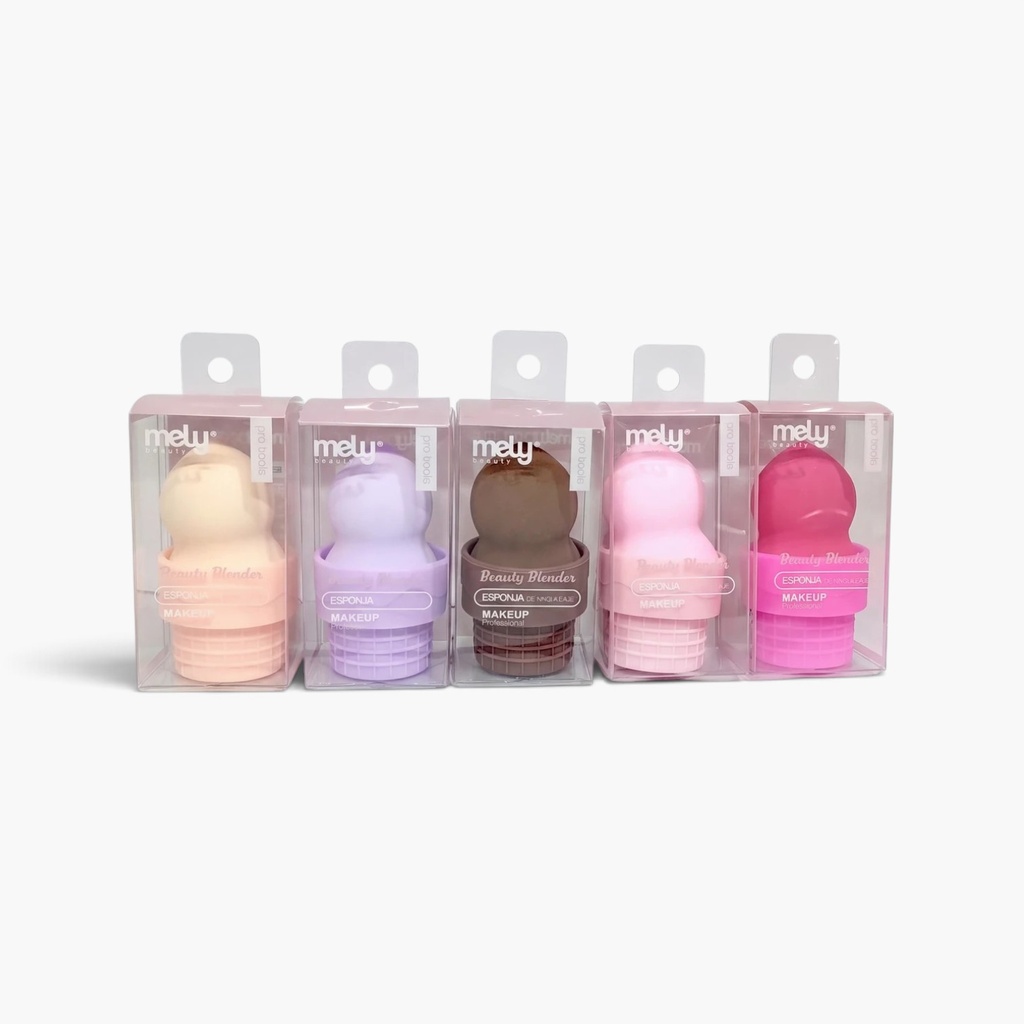 ESPONJA DE MAQUILLAJE + CONO SILICONA MELY