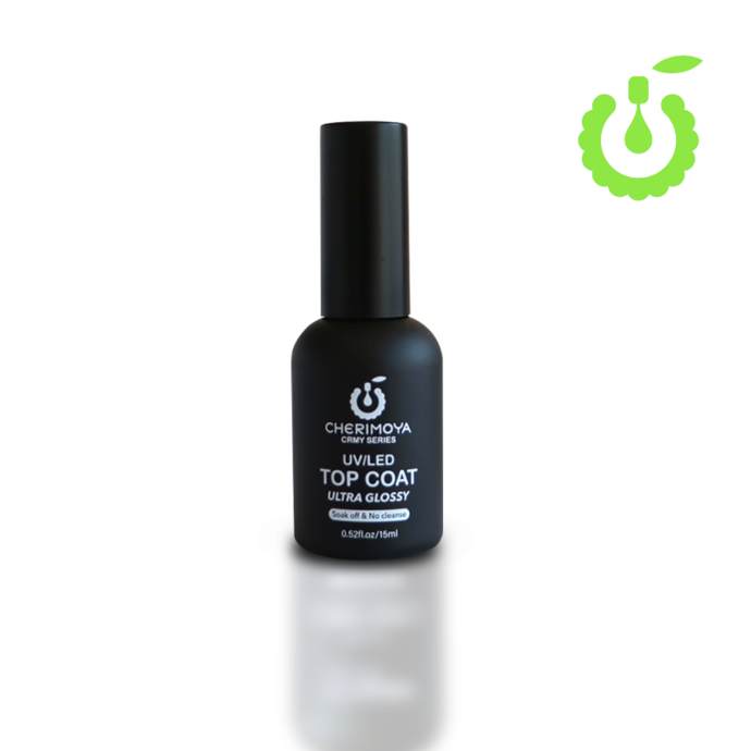 top coat ultra glossy uv/led 15ml Cherimoya ___ PACK X6