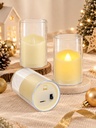 VELA LED CON VASO 6 CM
