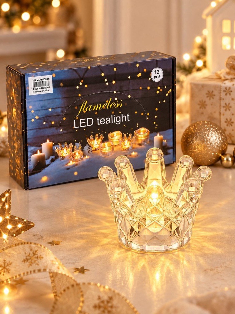 VELA LED DECORATIVA CORONA