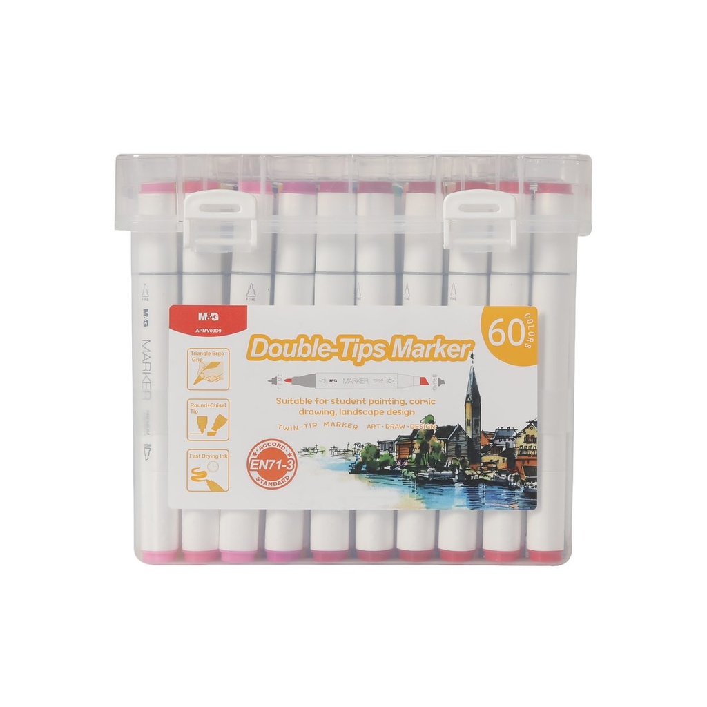 MARCADORES DOBLE PUNTA PACK*60