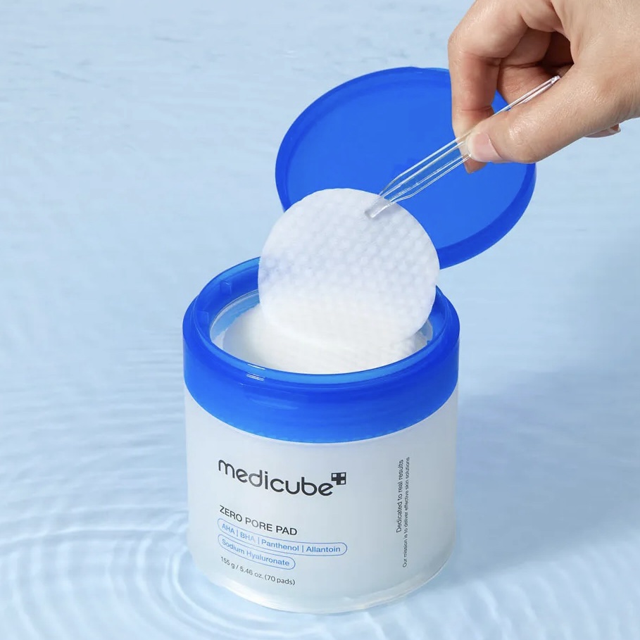 Pote x70pc Zero Pore Pad Exfoliantes limpieza facial profunda con AHA y BHA para poros Medicube ORIGINAL #14665