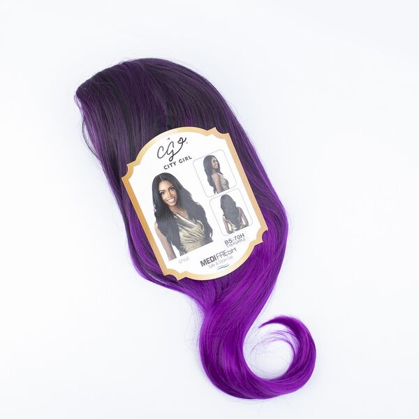 Pelucas Violeta Y Rosa Lacio Con Ondas En Las Puntas- City Girl