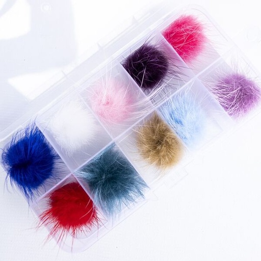 [PG-GO-M108-Z] Decoracion Pompon x10 Unidades Para Unas 