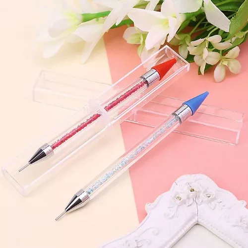 katana lapiz levanta strass gemas piedritas glitter brillitos doble punta