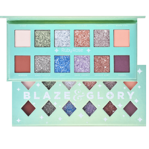 [SRR-HB1083] paleta de sombras para ojos Blaze & Glory 12 tonos Ruby Rose