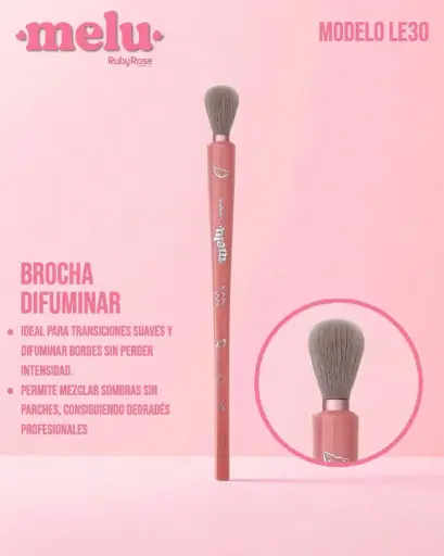 brochas pinceles profesional premium de maquillaje Melu by RUBY ROSE para difuminar (gruesa)
