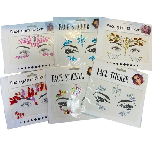 [PL-883307] strass gemas de/para cara rostro piedritas ___ PACK X2