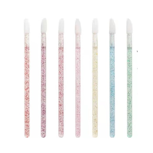 [PL-100021] brocha pincel para labios c/glitter x50 descartables