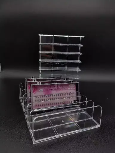 [PL-085915] exhibidor organizador de acrilico para maquillajes accesorios con separadores grande