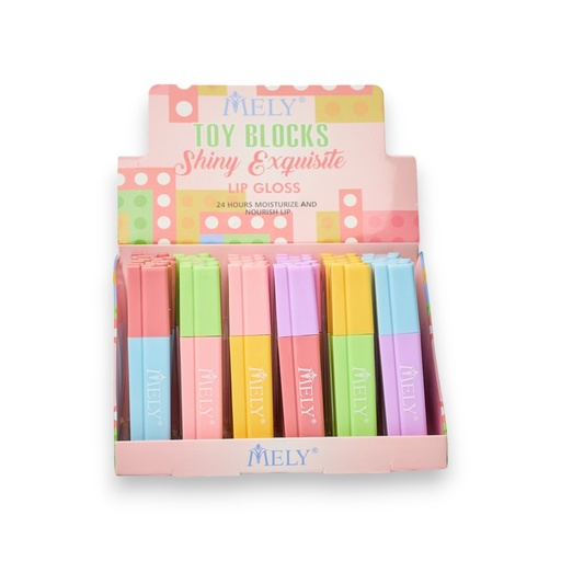 [PM-801026] brillos labiales lip gloss blocks MELY ___ CAJA X24 PCS