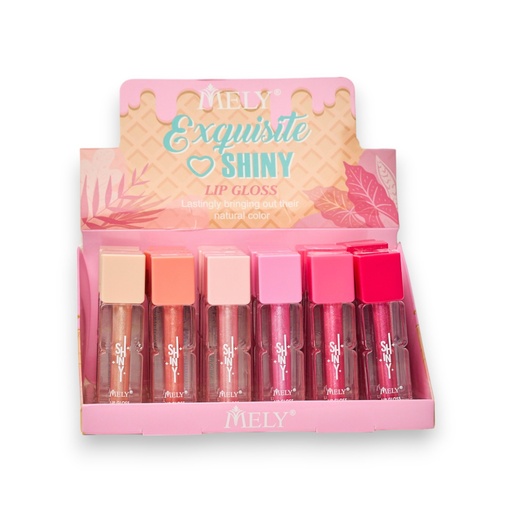 [PM-801023] brillos labiales lip gloss exquisite MELY___CAJA X24 PCS