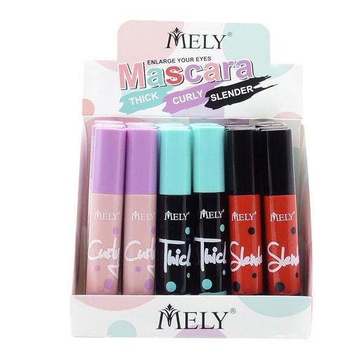 [PM-812006] Mascara de pestañas thick/curly/slender MELY___CAJA X24PCS 
