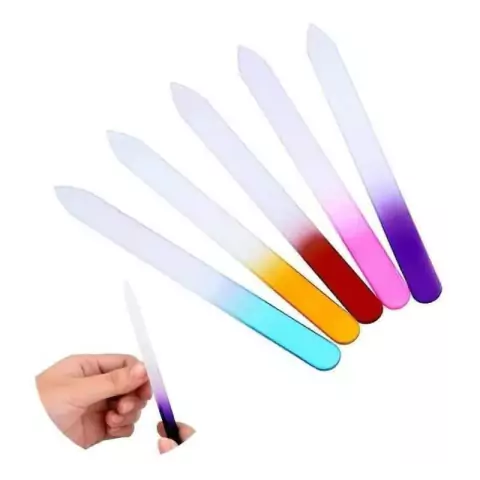 [PL-062755] Limas obelisco para uñas de vidrio cristal ___ PACK X4