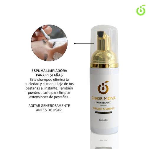 [CH-ESPUMA] H-espuma limpiador para pestaña 50ml CHERIMOYA ___ PACK X12