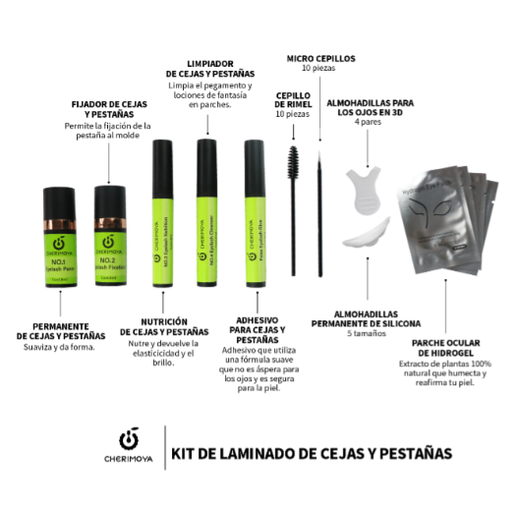 [CHP004] Kit de Laminado para Cejas y pestañas CHERIMOYA___PACK X10