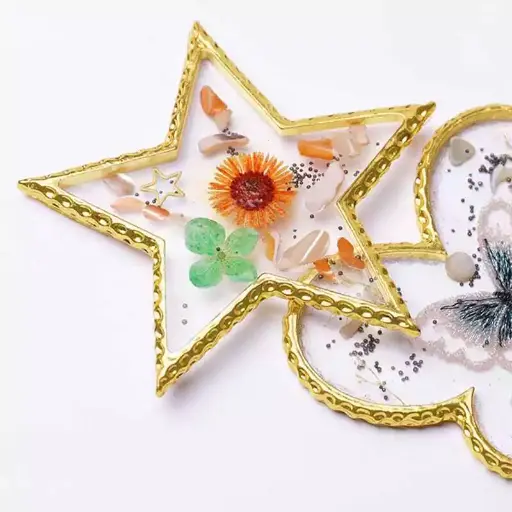 [PL-201195] Mezcladores de acrilico con borde dorado para uñas ___ PACK X5