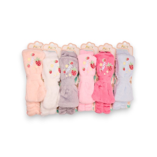 [PM-312-3] Vinchas elasticas de/para maquillaje con moño happy MELY___ PACK X12PCS. 