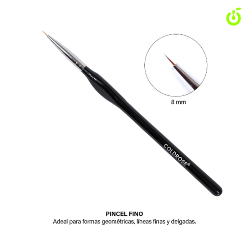 [CH-2350] Pincel liner 7mm COLDROSE CHERIMOYA ___PACK X12 