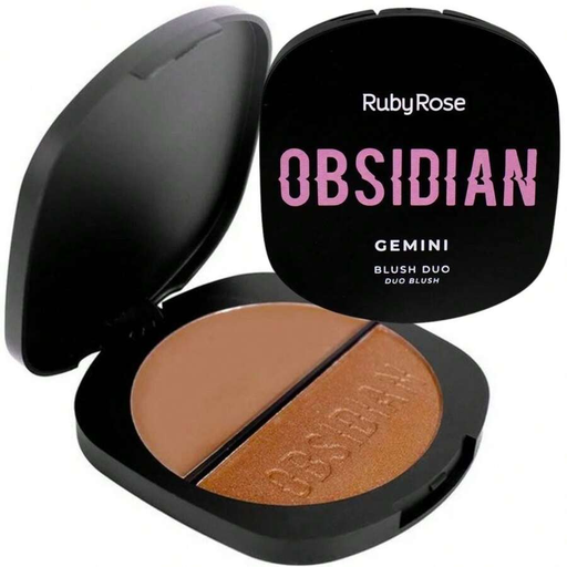 paletas de rubores en crema + rubores en polvo Obsidian Gemini Ruby Rose 