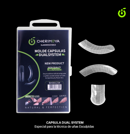[BH001234] Capsula Dual System Uñas Escul. X 120pcs CHERIMOYA___PACK X12