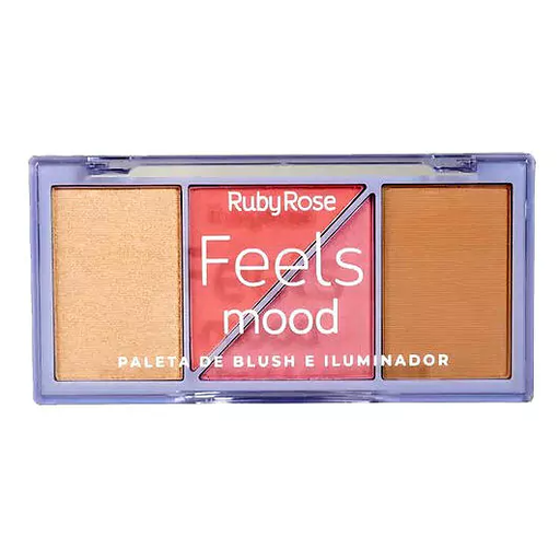 paletas de rubores e iluminadores Feels Ruby Rose