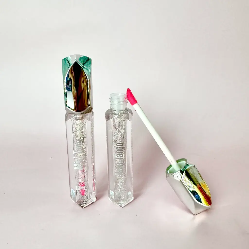 brillos labiales liquidos glitter con laminas tornasol