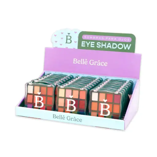 Sombra corazones x12 colores  BELLE GRACE