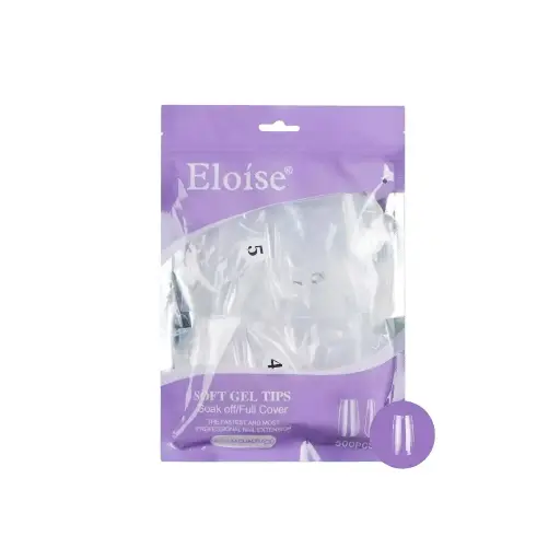 [PL-010519] Tips soft gel MEDIUM CUADRADO x500 ELOISE